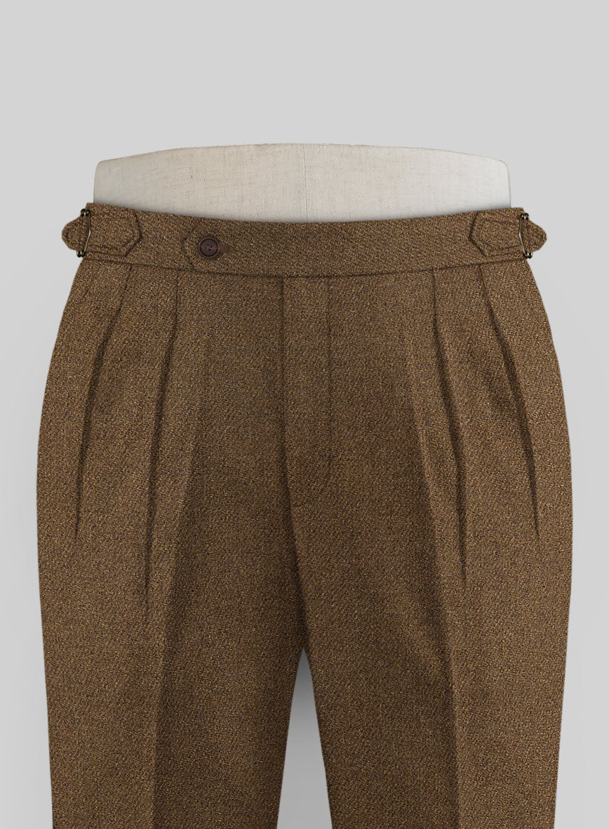 Royal Brown Heavy Tweed Highland Trousers - StudioSuits