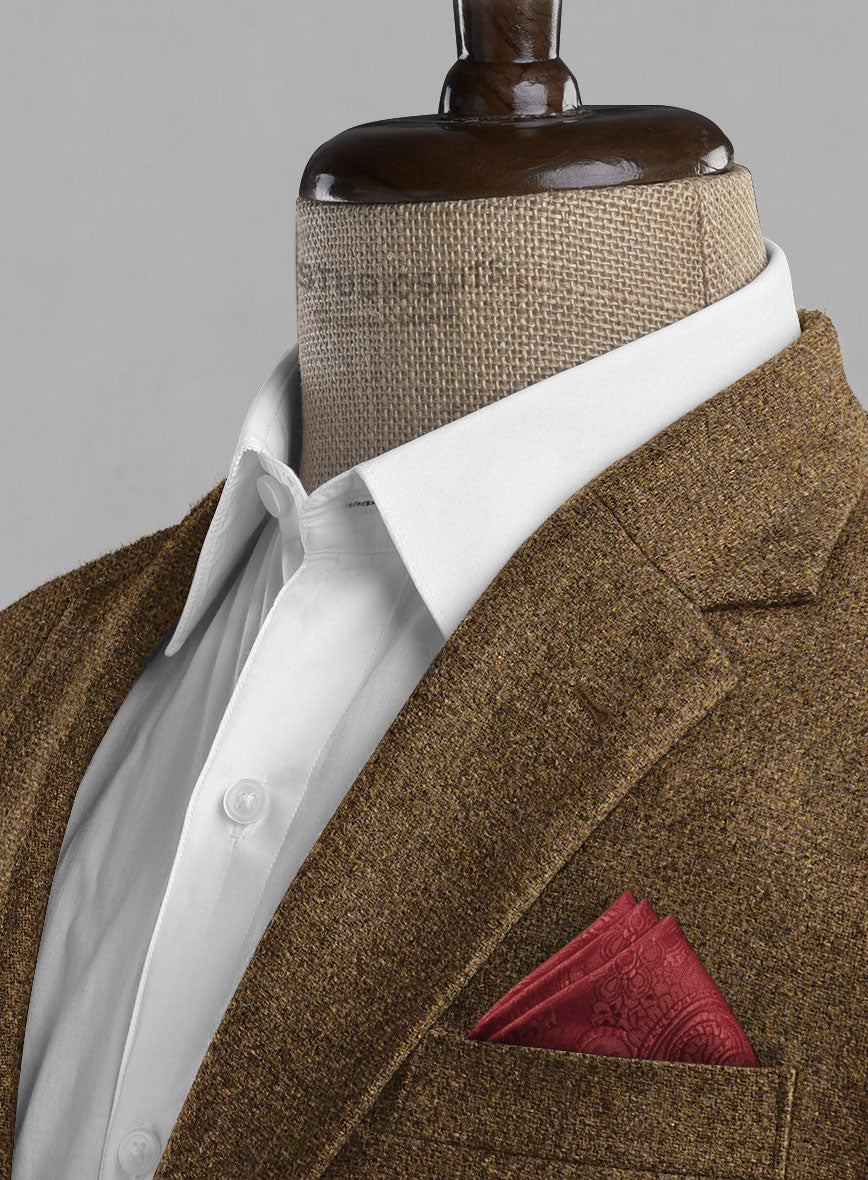 Royal Brown Heavy Tweed Jacket - StudioSuits