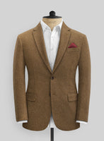 Royal Brown Heavy Tweed Jacket - StudioSuits