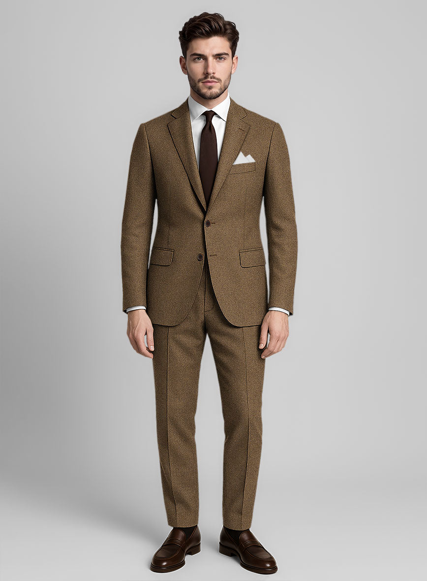 Royal Brown Heavy Tweed Suit - StudioSuits