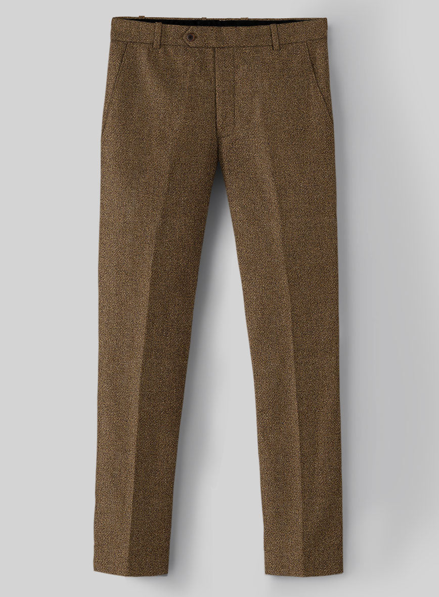 Royal Brown Heavy Tweed Pants - StudioSuits