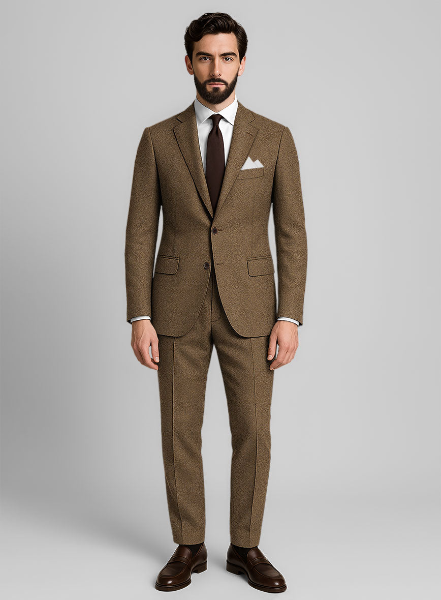 Royal Brown Heavy Tweed Suit - StudioSuits