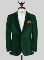 Royal Green Velvet Jacket - StudioSuits