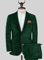 Royal Green Velvet Suit - StudioSuits