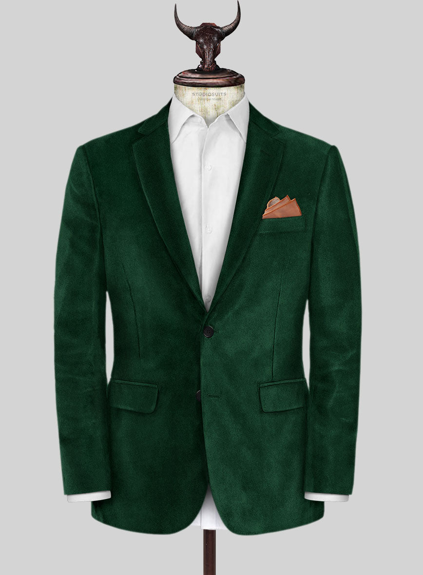 Royal Green Velvet Suit - StudioSuits