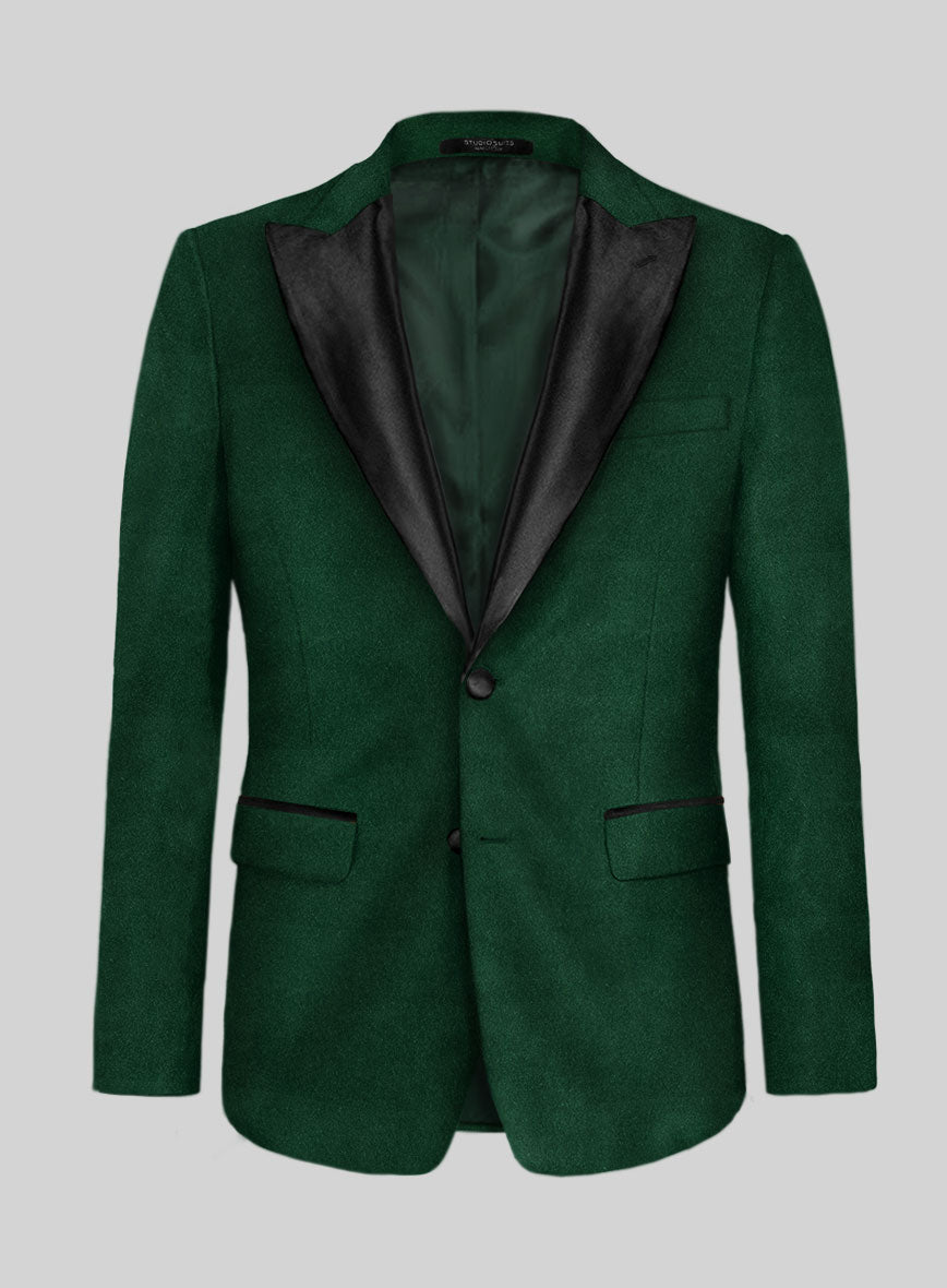 Royal Green Velvet Tuxedo Jacket - StudioSuits