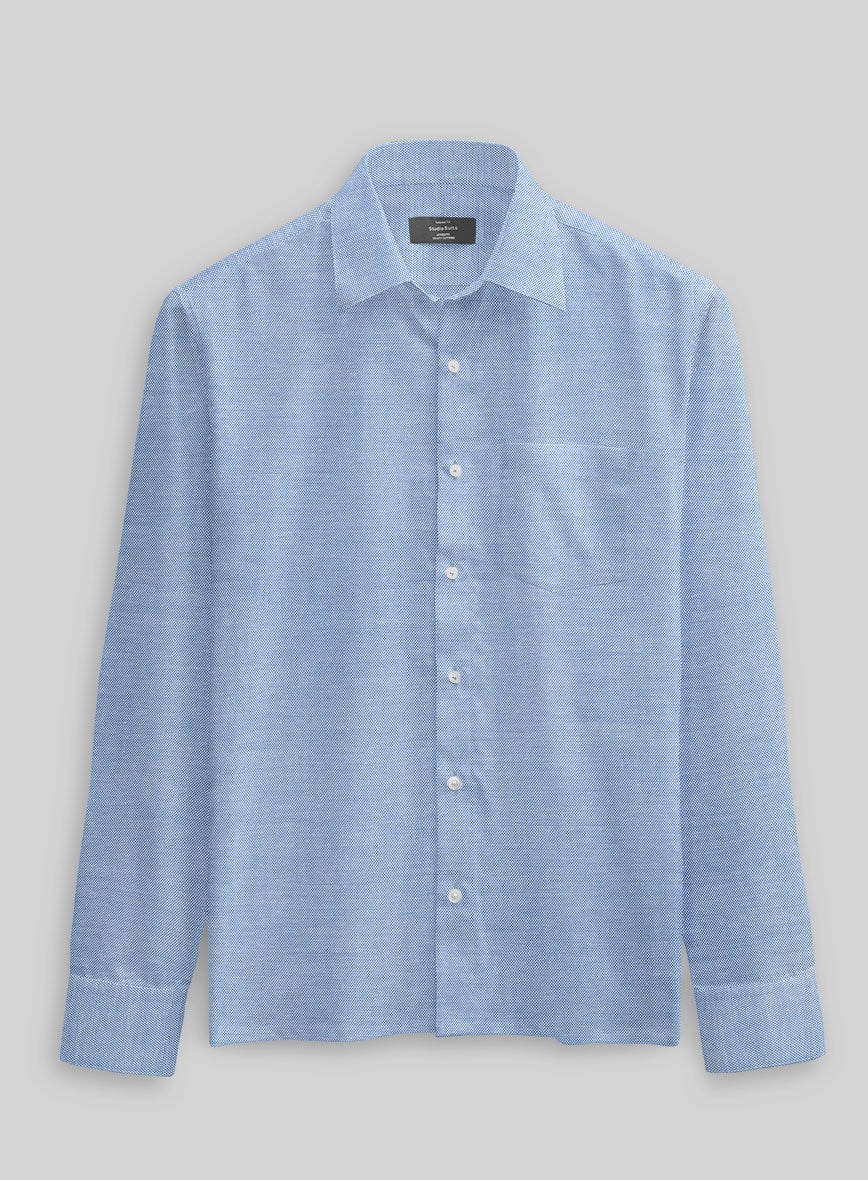 Royal Ink Dobby Cotton Shirt - StudioSuits