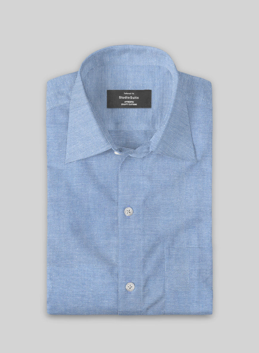 Royal Ink Dobby Cotton Shirt - StudioSuits