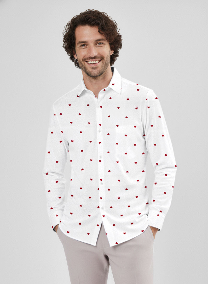 Ruby Heart Cotton Lycra Shirt - StudioSuits