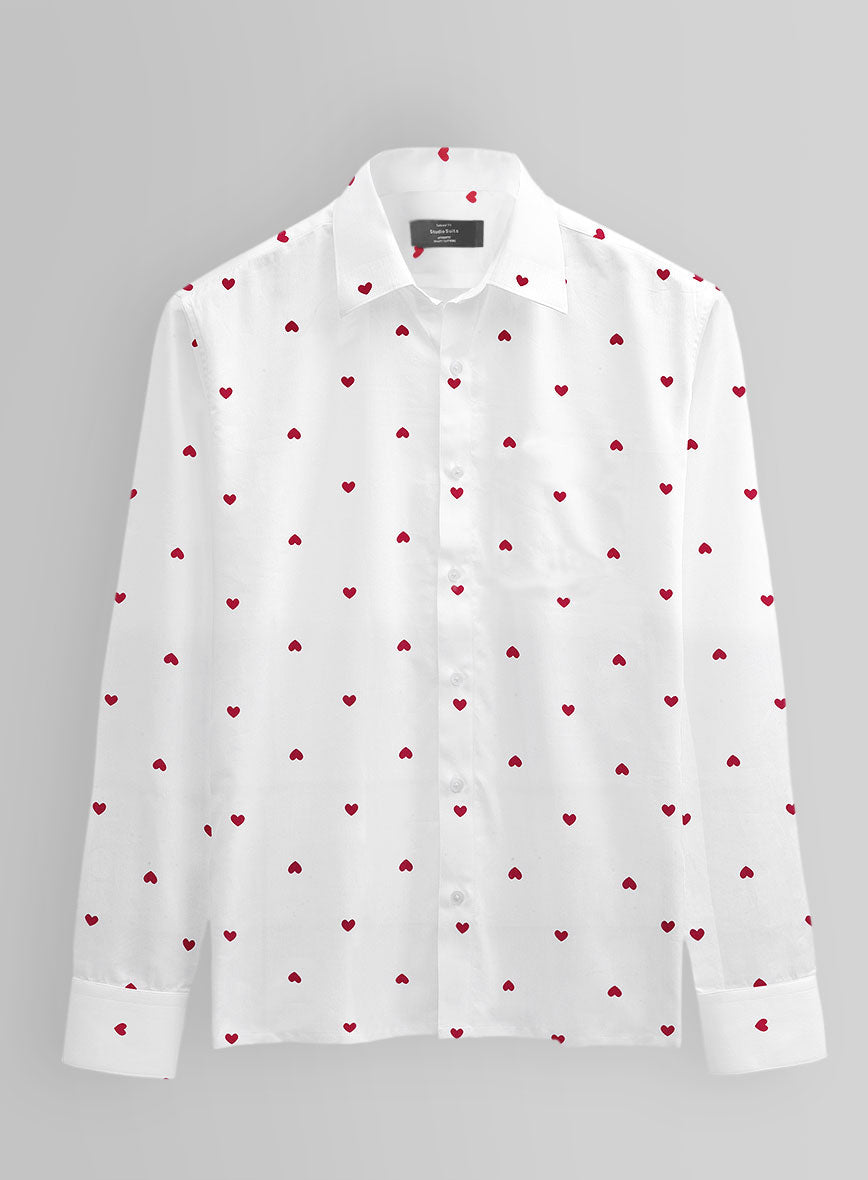 Ruby Heart Cotton Lycra Shirt - StudioSuits