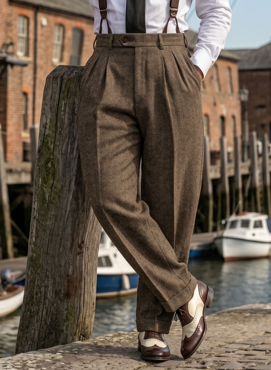 Rust Herringbone Zoot Suit - StudioSuits