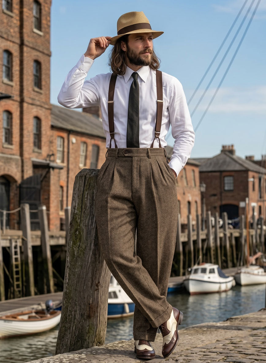Rust Herringbone Zoot Suit - StudioSuits