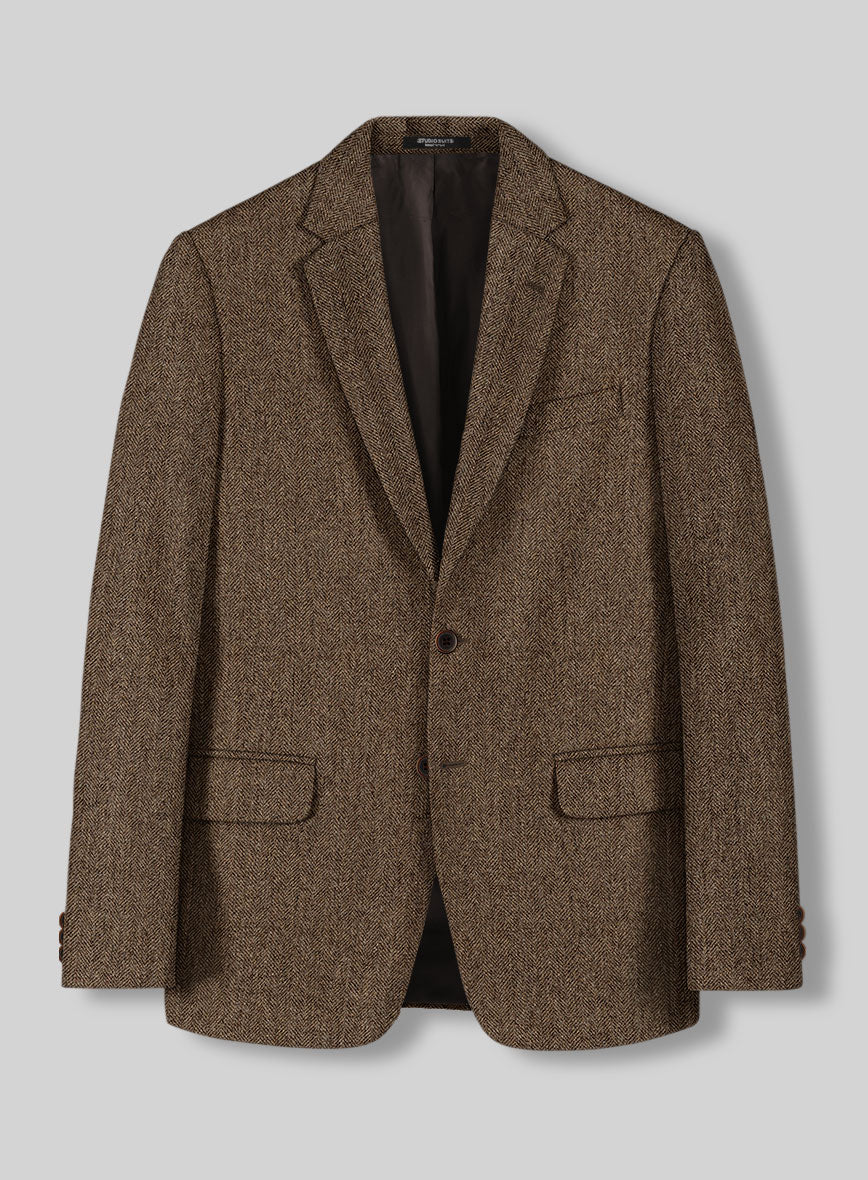 Rust Herringbone Tweed Jacket