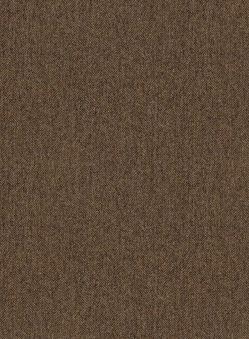 Rust Herringbone Tweed Highland Trousers - StudioSuits