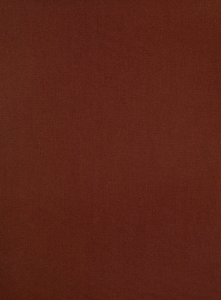 Rust Napoli Stretch Light Weight Cotton Pants - StudioSuits