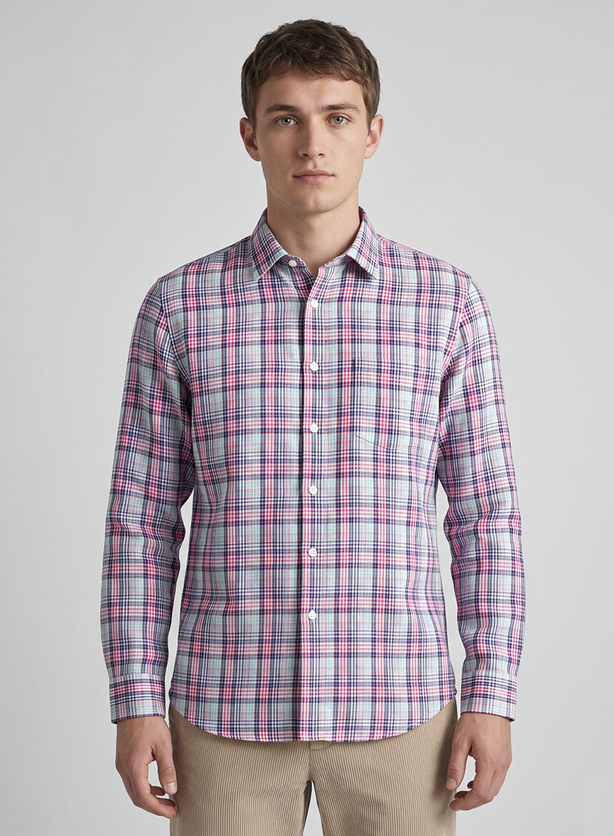 S.I.C. Tess. Italian Linen Loparo Shirt - StudioSuits
