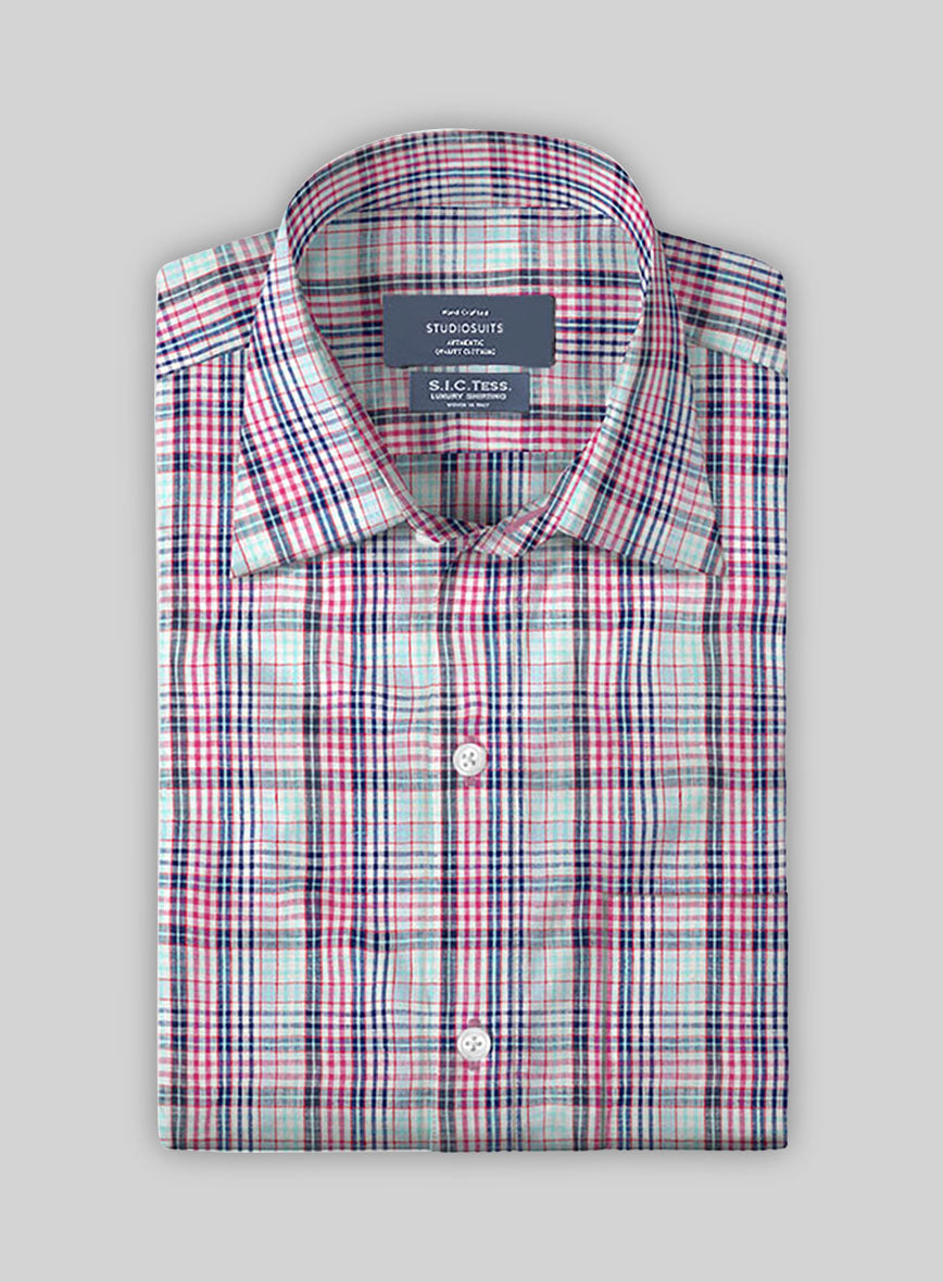 S.I.C. Tess. Italian Linen Loparo Shirt - StudioSuits