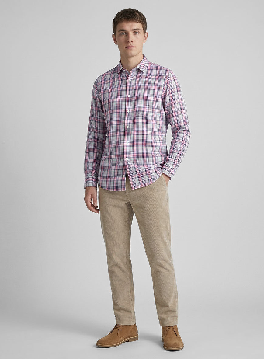 S.I.C. Tess. Italian Linen Loparo Shirt - StudioSuits