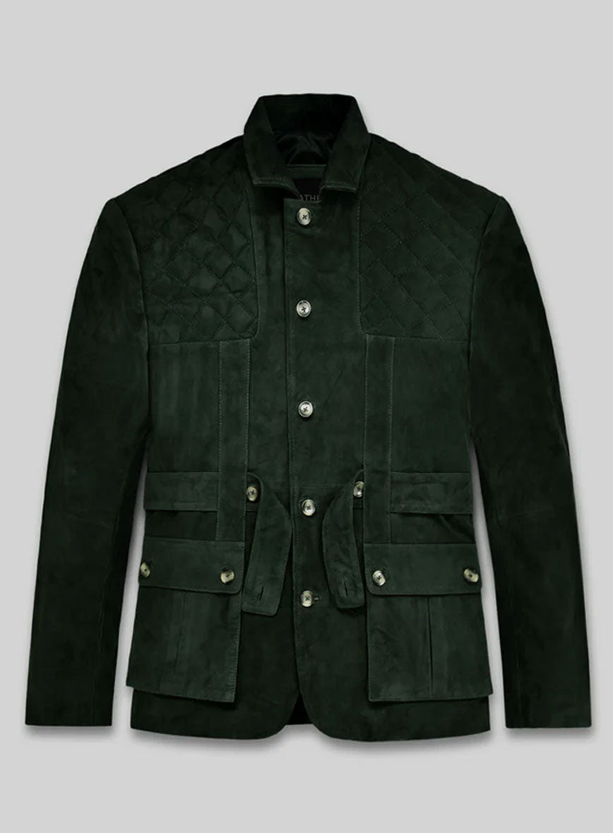 Safari Forest Suede Leather Blazer - StudioSuits