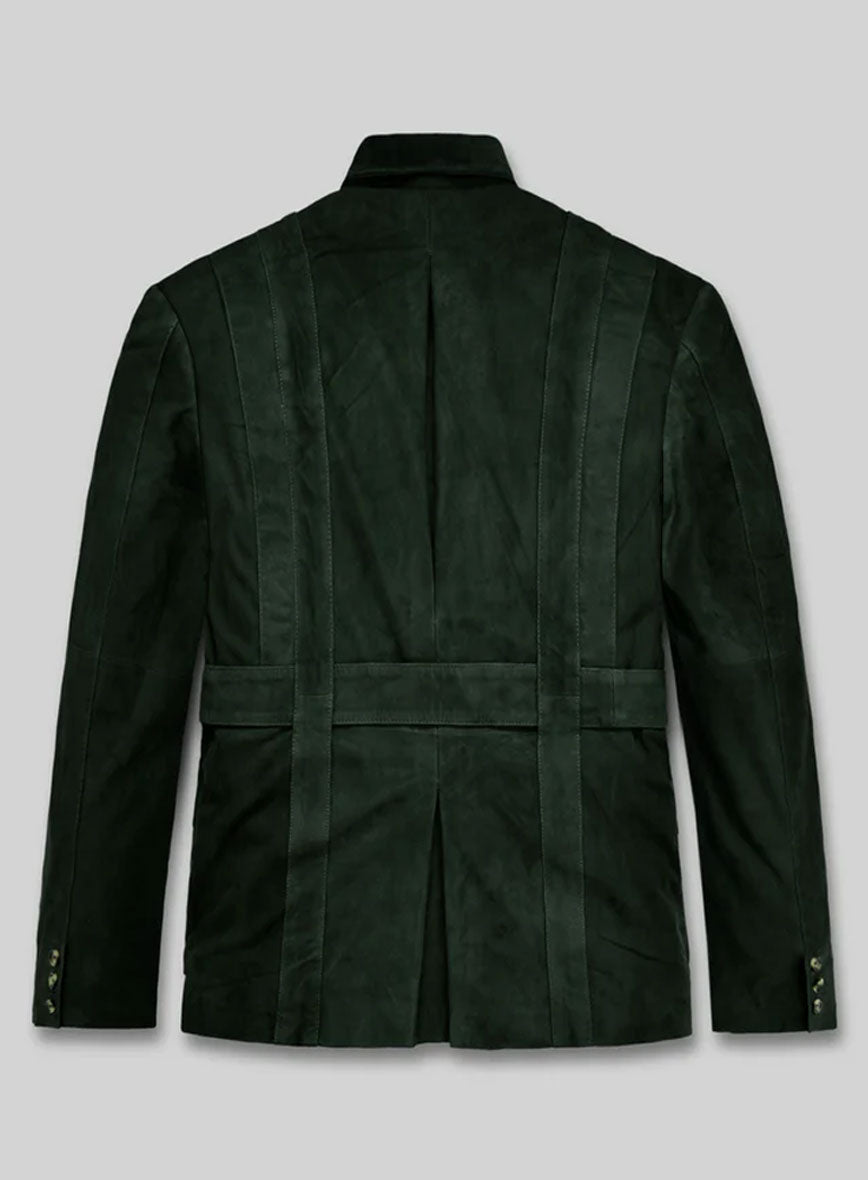 Safari Forest Suede Leather Blazer - StudioSuits