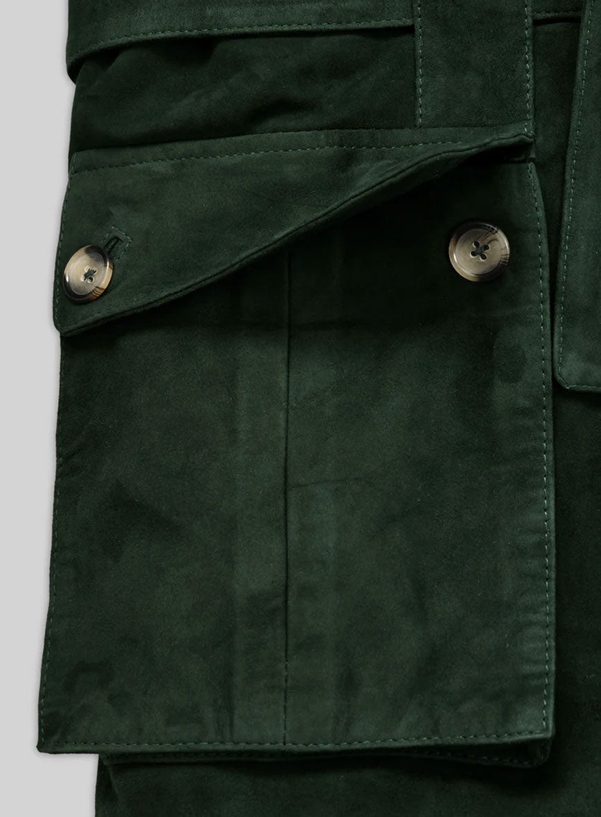 Safari Forest Suede Leather Blazer - StudioSuits