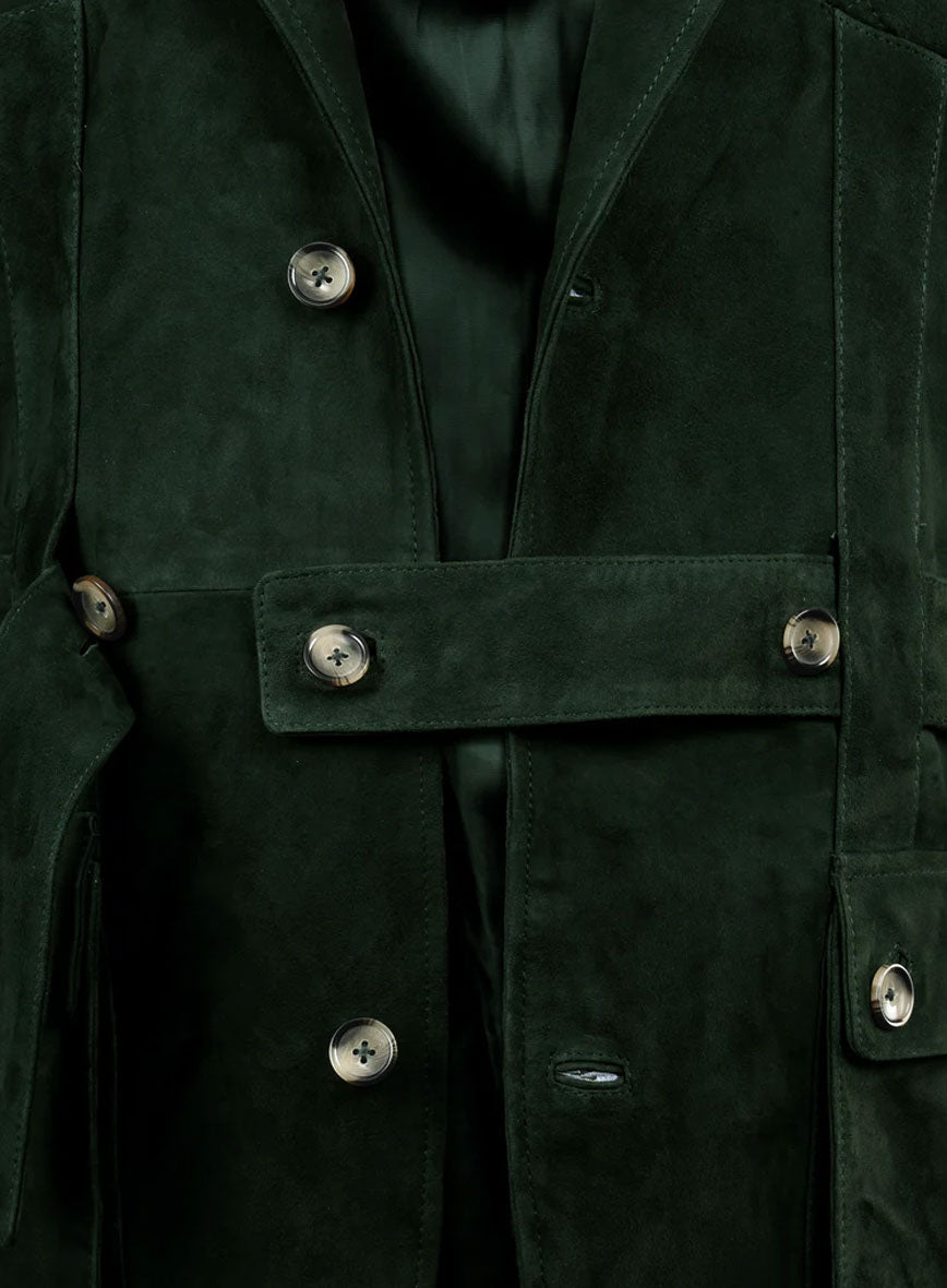 Safari Forest Suede Leather Blazer - StudioSuits