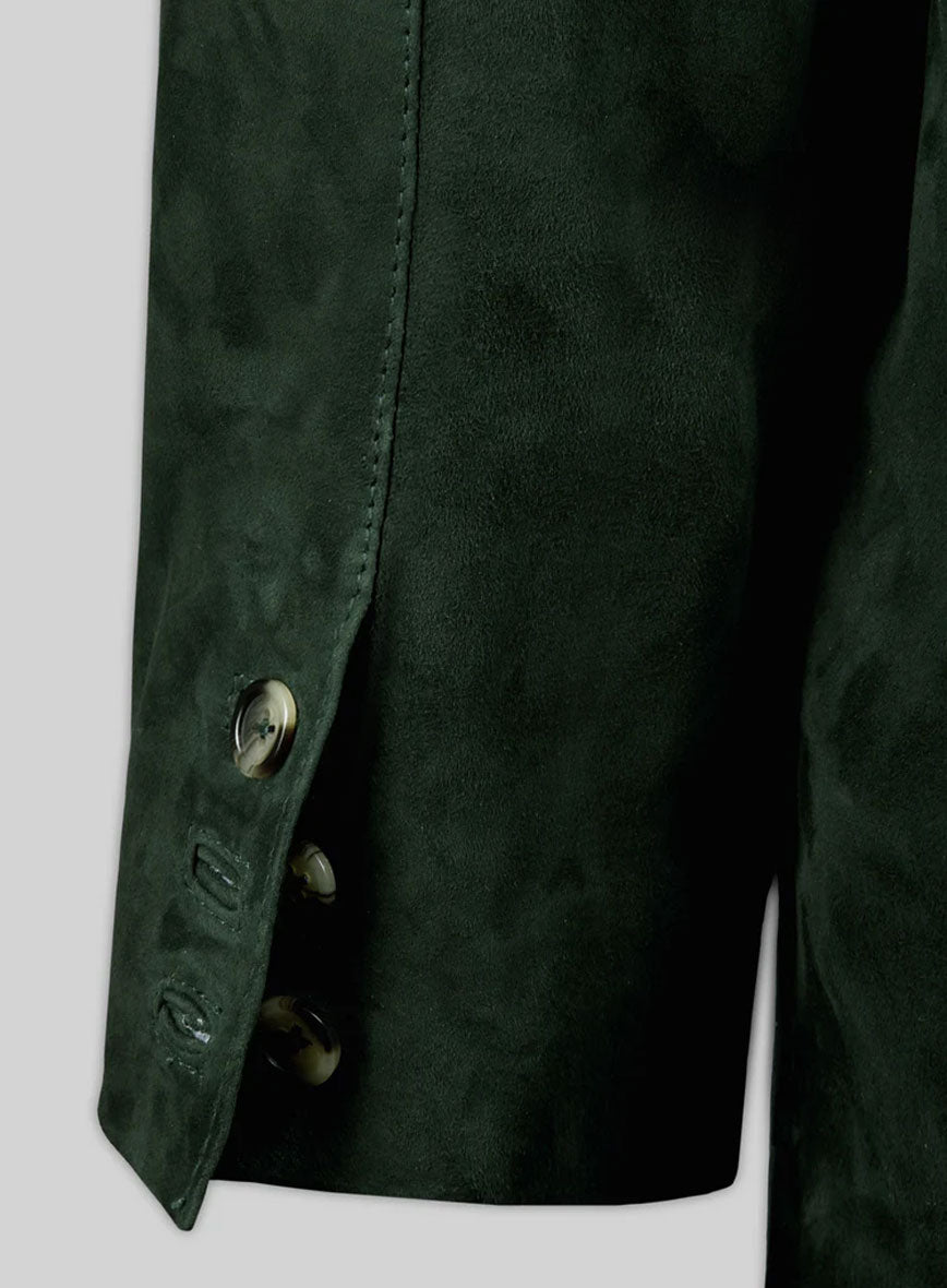 Safari Forest Suede Leather Blazer - StudioSuits