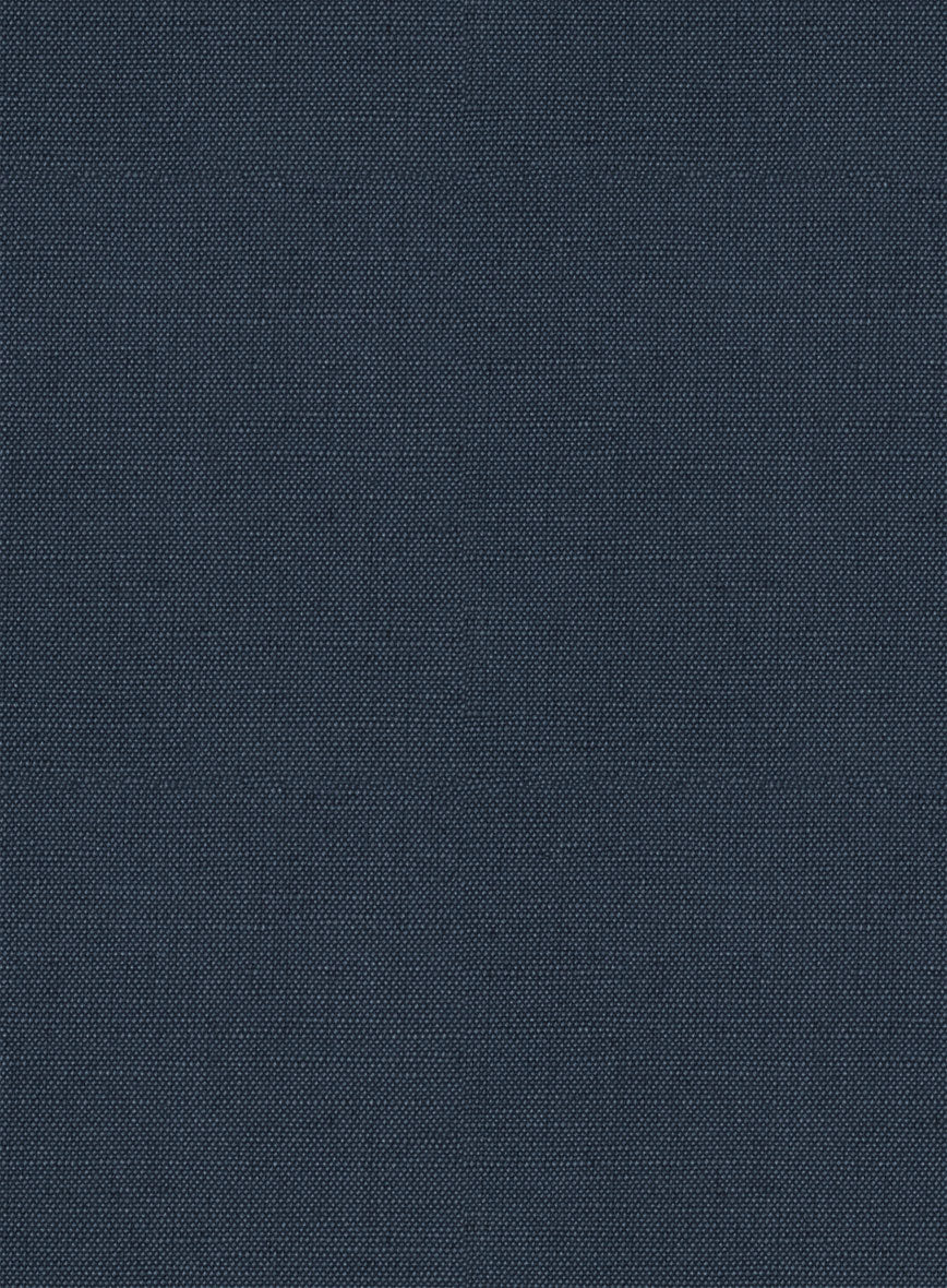 Safari Blue Cotton Linen Jacket - StudioSuits