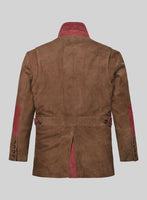 Safari Hickory Suede Leather Blazer - StudioSuits