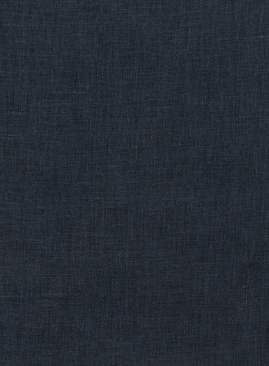 Safari Midnight Tide Pure Linen Overshirt - StudioSuits