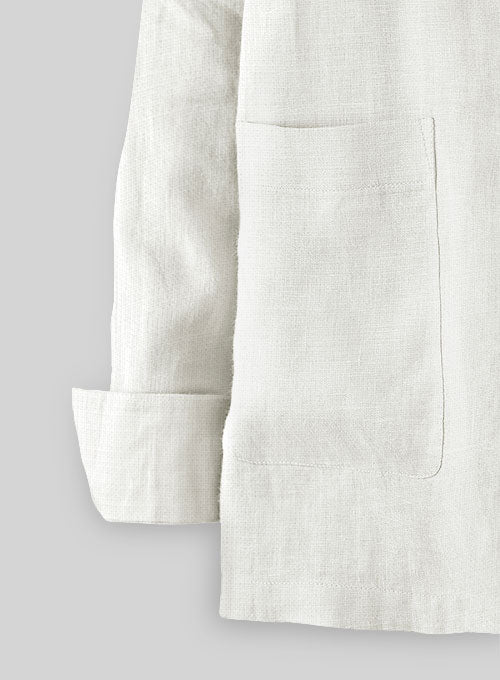 Safari Pure Natural Linen Overshirt - StudioSuits