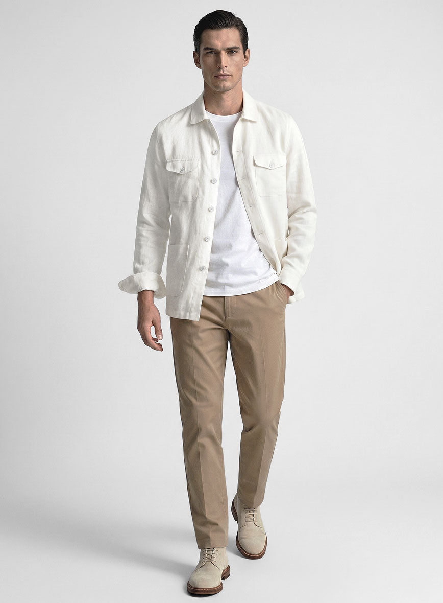Safari Pure Natural Linen Overshirt - StudioSuits