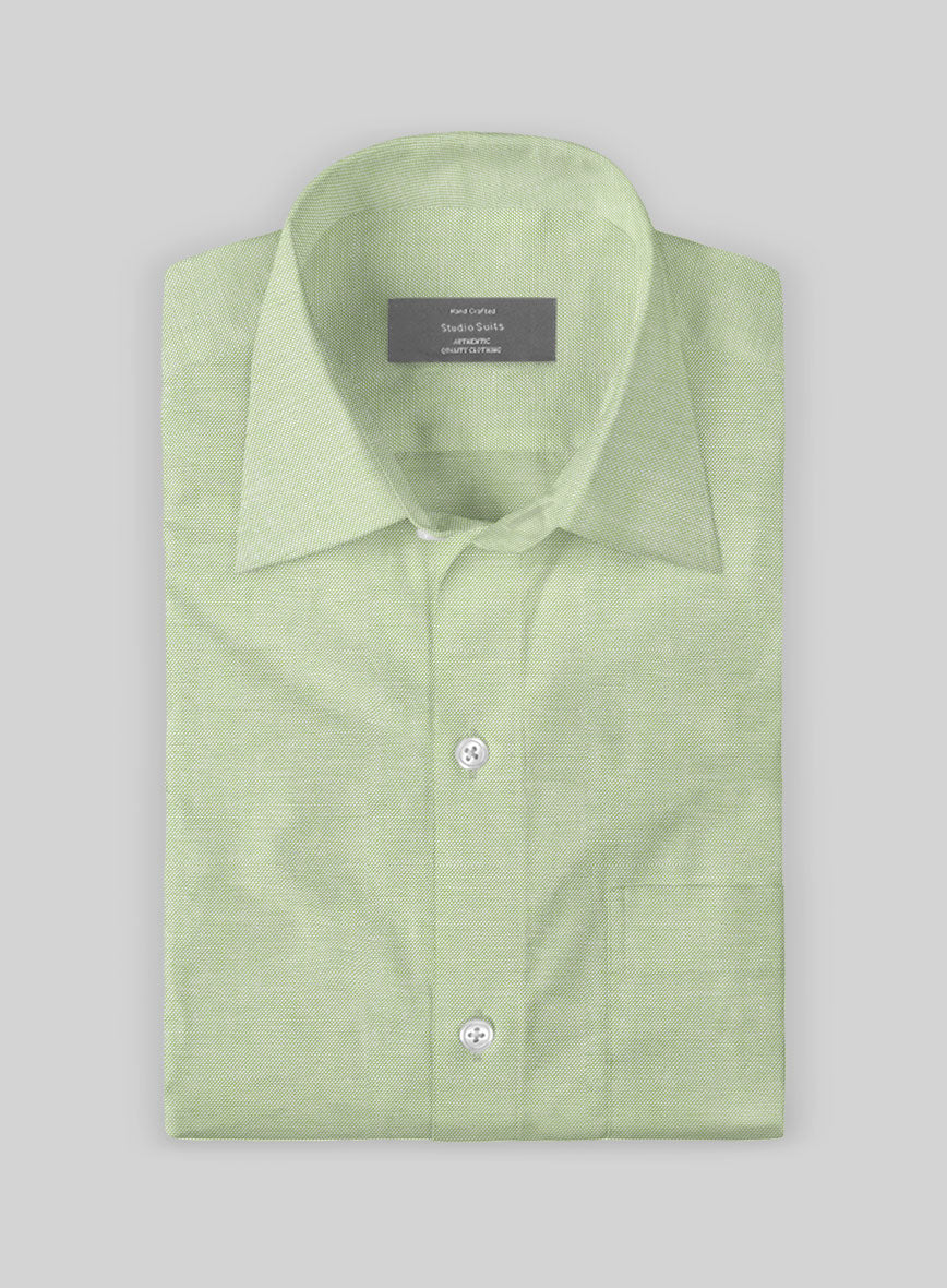 Sage Drift Oxford Cotton Shirt - StudioSuits