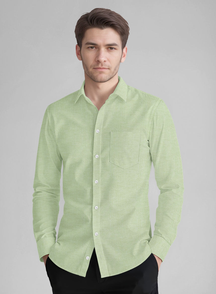 Sage Drift Oxford Cotton Shirt - StudioSuits
