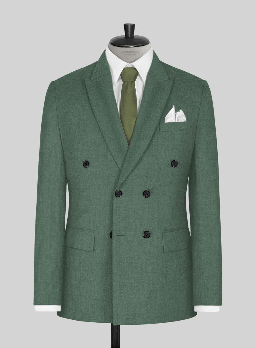 Sage Green Double Breasted Jacket - StudioSuits