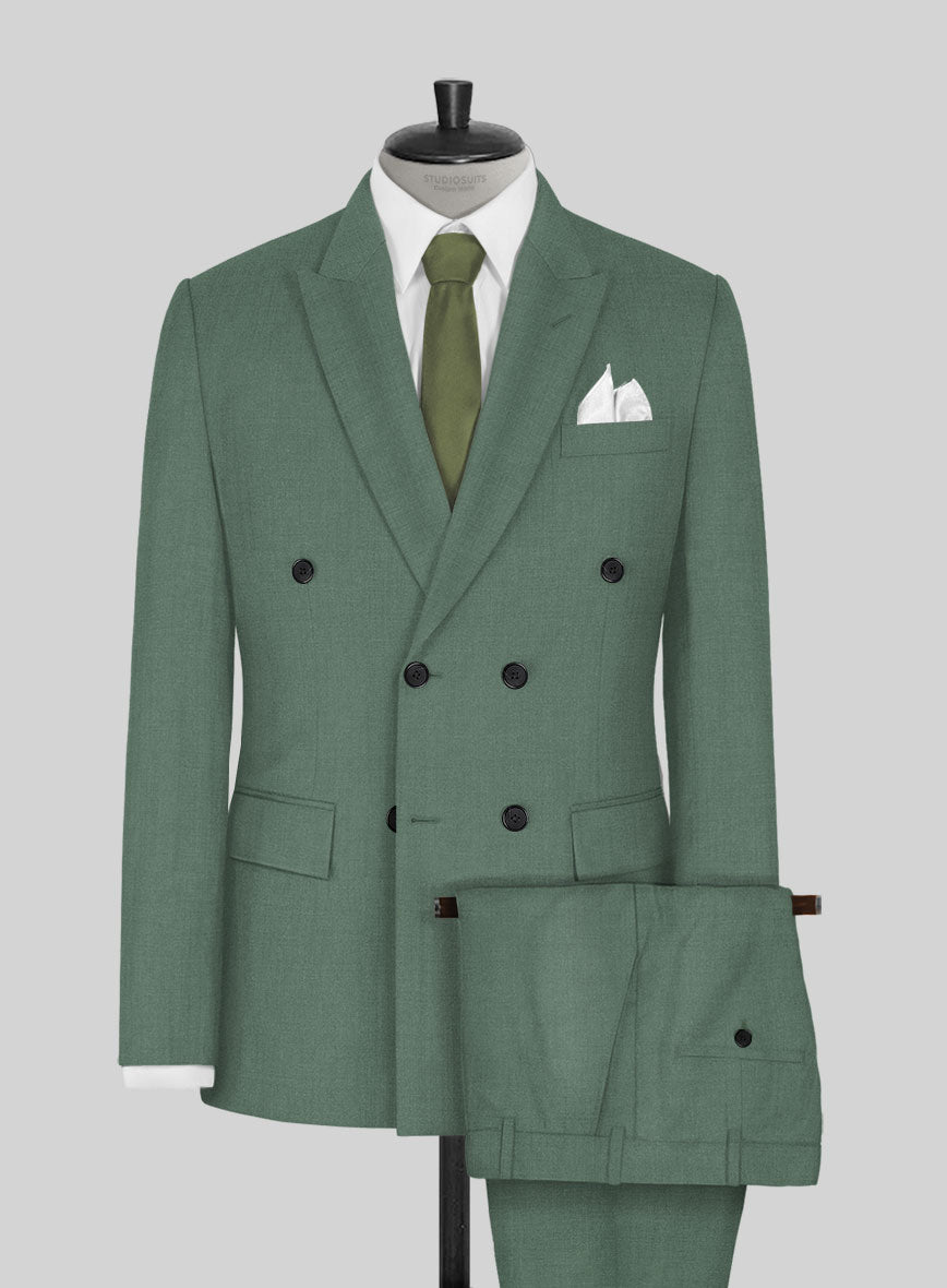 Sage Green Double Breasted Suit - StudioSuits