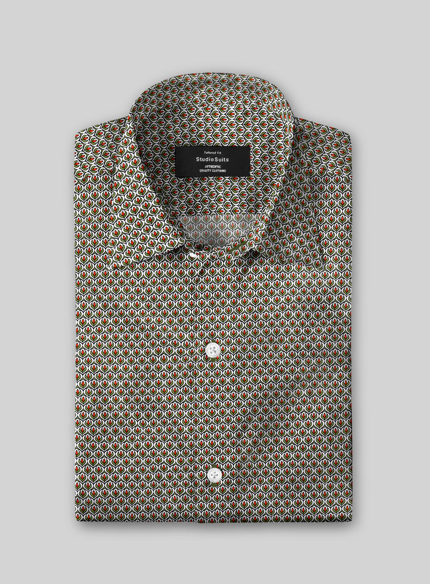 Sage Lattice Cotton Shirt - StudioSuits