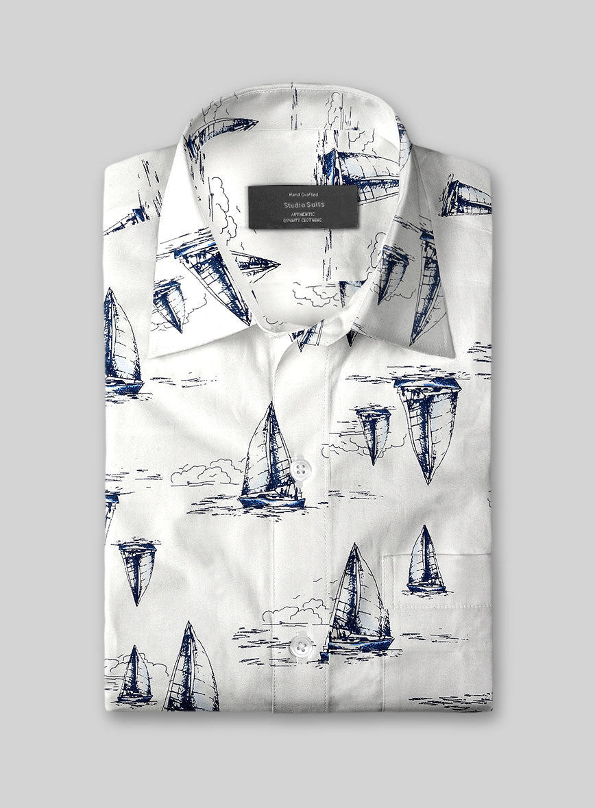 Sailscape Cotton Lycra Shirt - StudioSuits