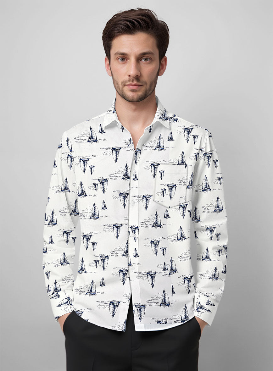 Sailscape Cotton Lycra Shirt - StudioSuits