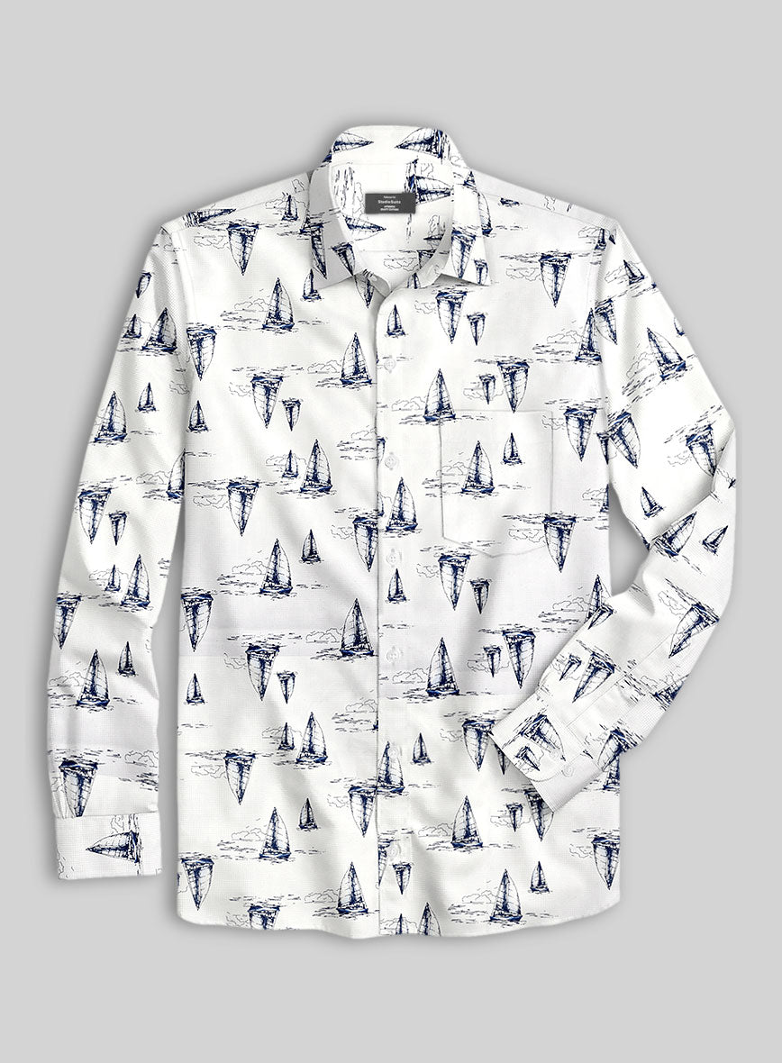 Sailscape Cotton Lycra Shirt - StudioSuits