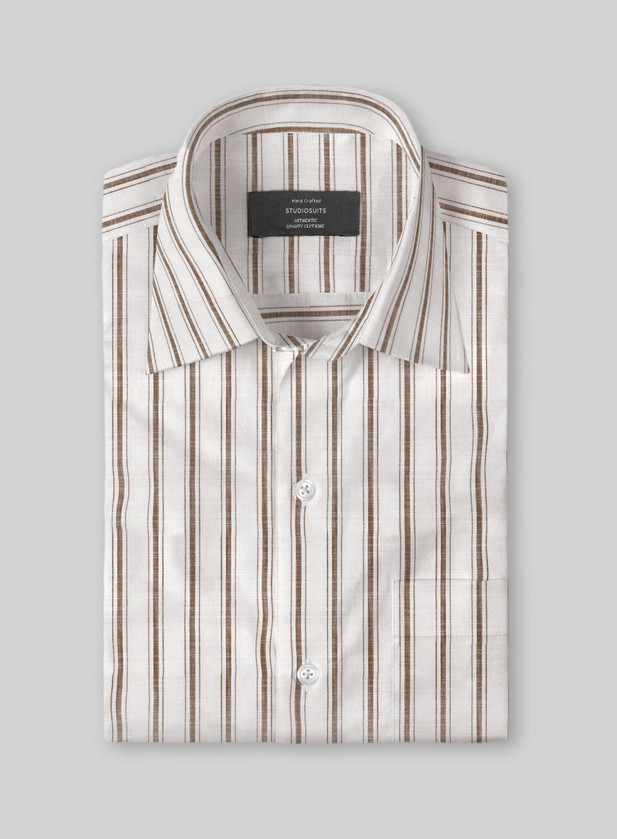 Sandbar Stripe Cotton Shirt - StudioSuits