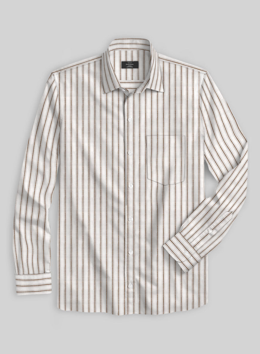 Sandbar Stripe Cotton Shirt - StudioSuits