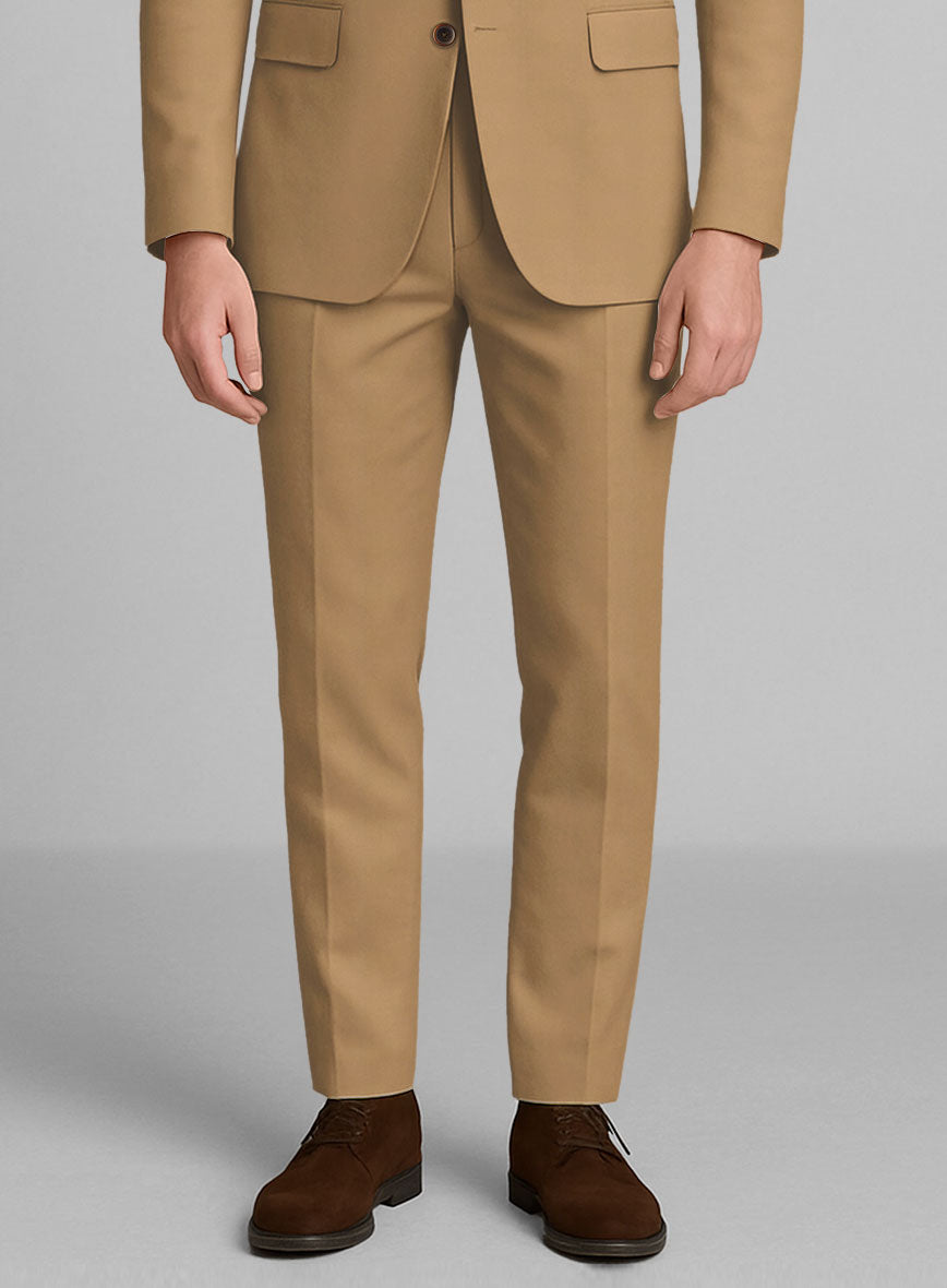 Tan Napoli Stretch Light Weight Cotton Suit - StudioSuits