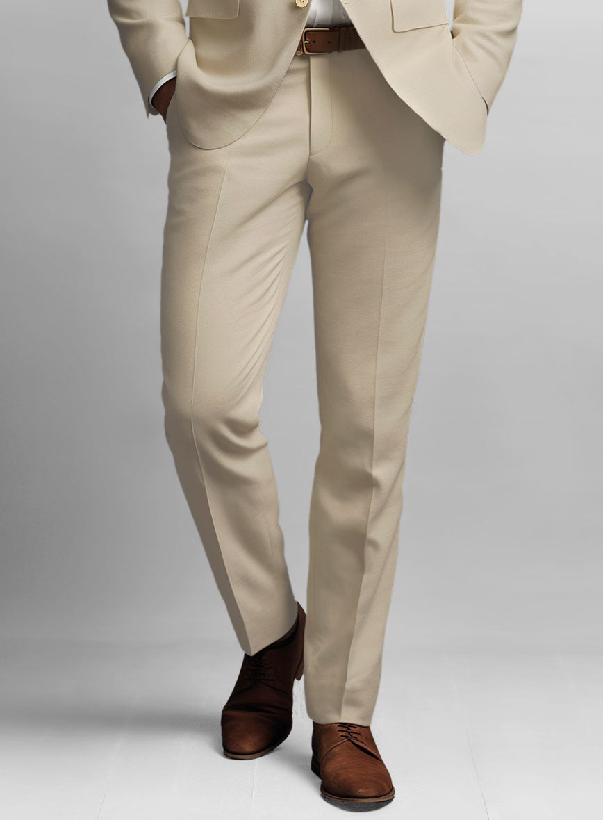 Black Colour Box canvas stretch pant sand main image 1