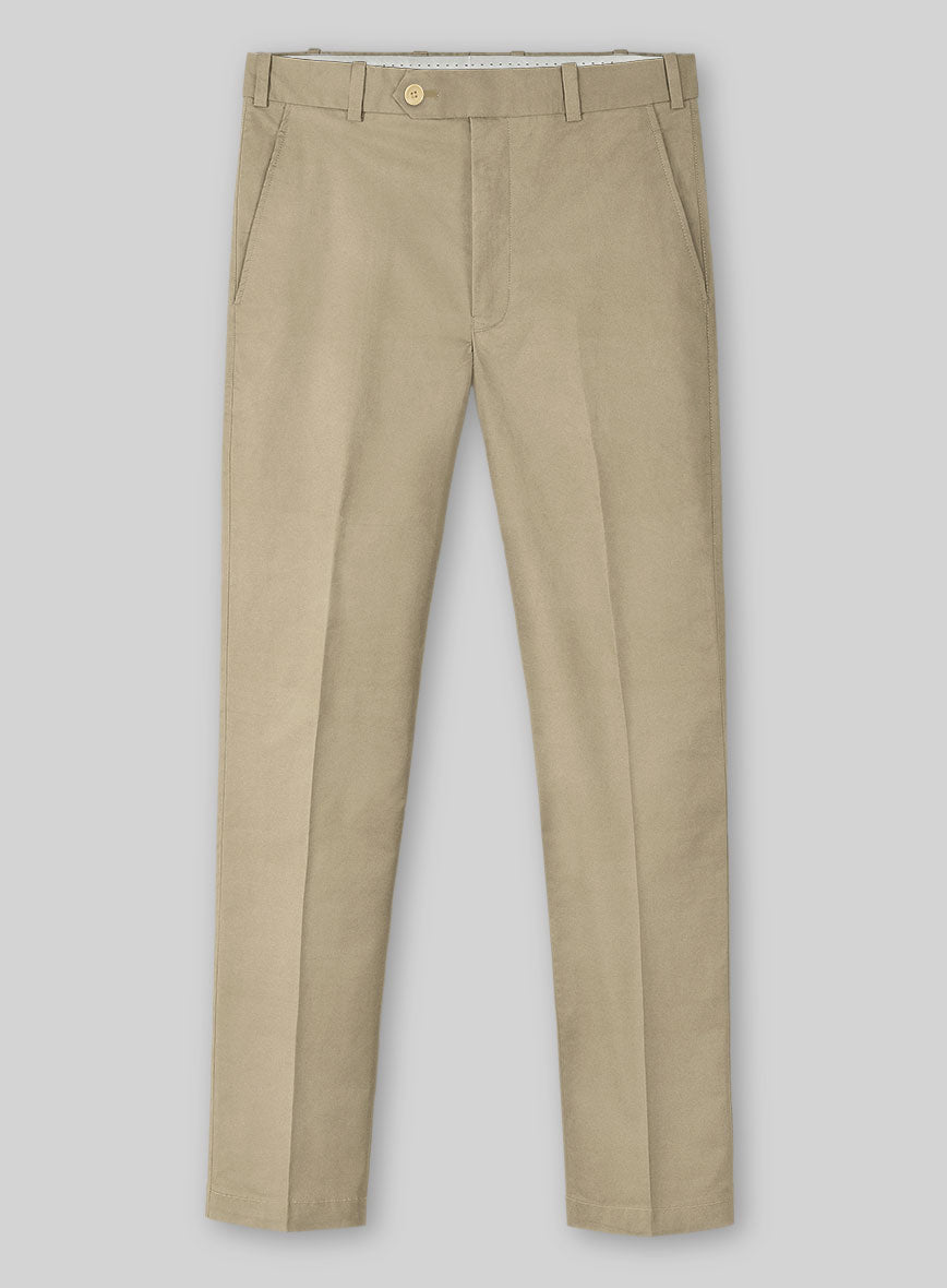 Sand Feather Cotton Canvas Stretch Pants - StudioSuits
