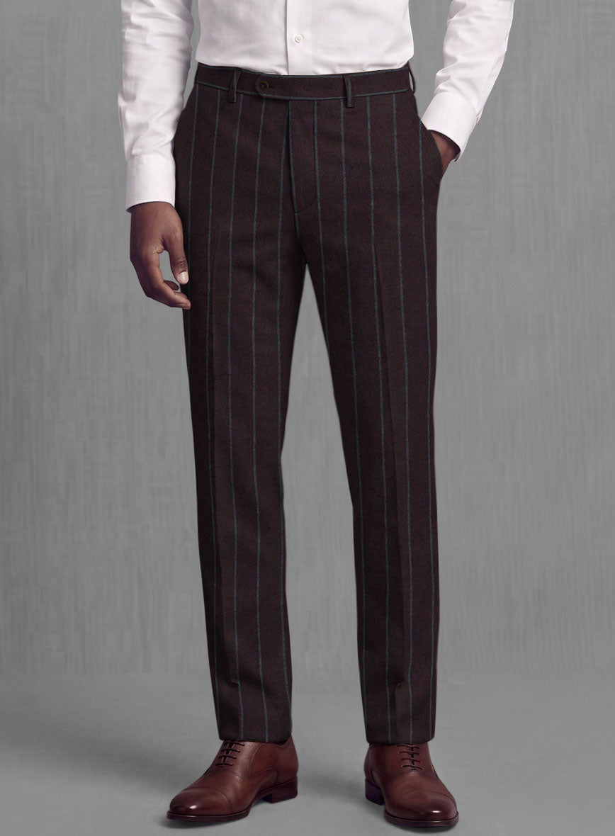 Sartori Fulgencia Dark Wine Soft Tweed Pants - StudioSuits