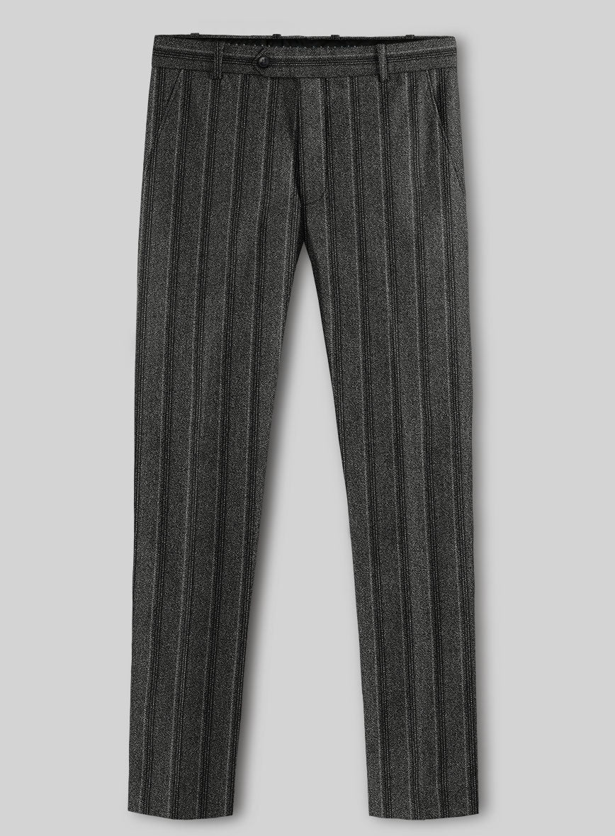 Sartori Leocadia Charcoal Stripe Soft Tweed Suit - StudioSuits