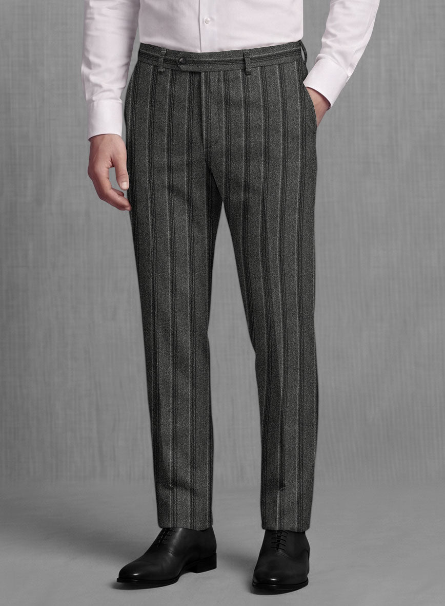 Sartori Leocadia Charcoal Stripe Soft Tweed Suit - StudioSuits