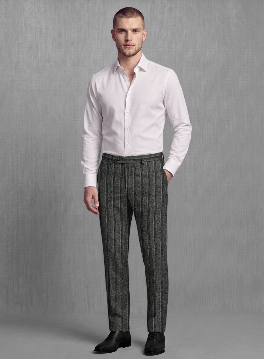 Sartori Leocadia Charcoal Stripe Soft Tweed Suit - StudioSuits
