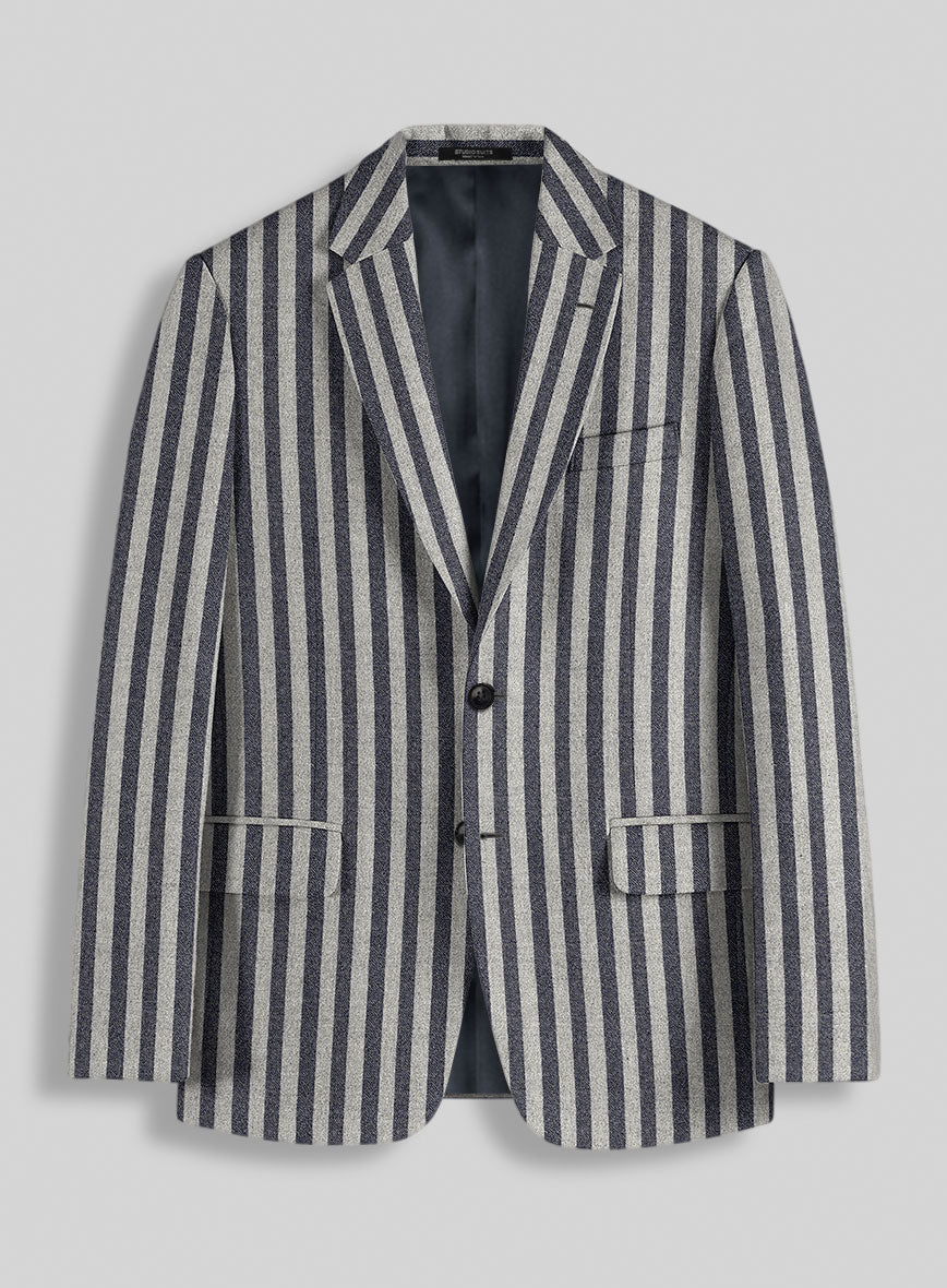 Sartori Neri Marine Bold Stripe Soft Tweed Jacket - StudioSuits
